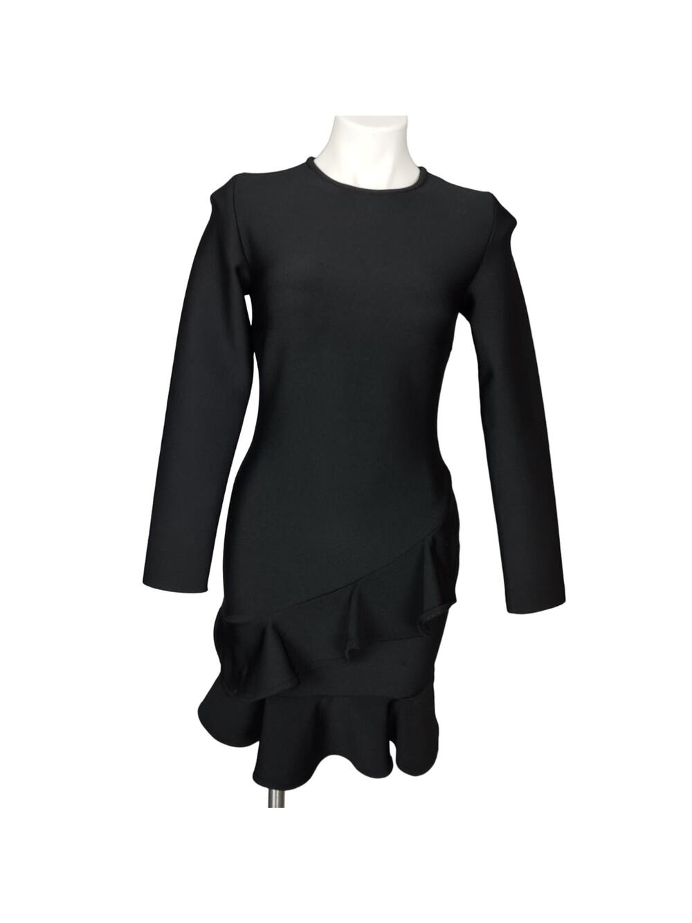 Sonja By Sonja Morgan Black Mini Ruffle Mini Dress Size Medium